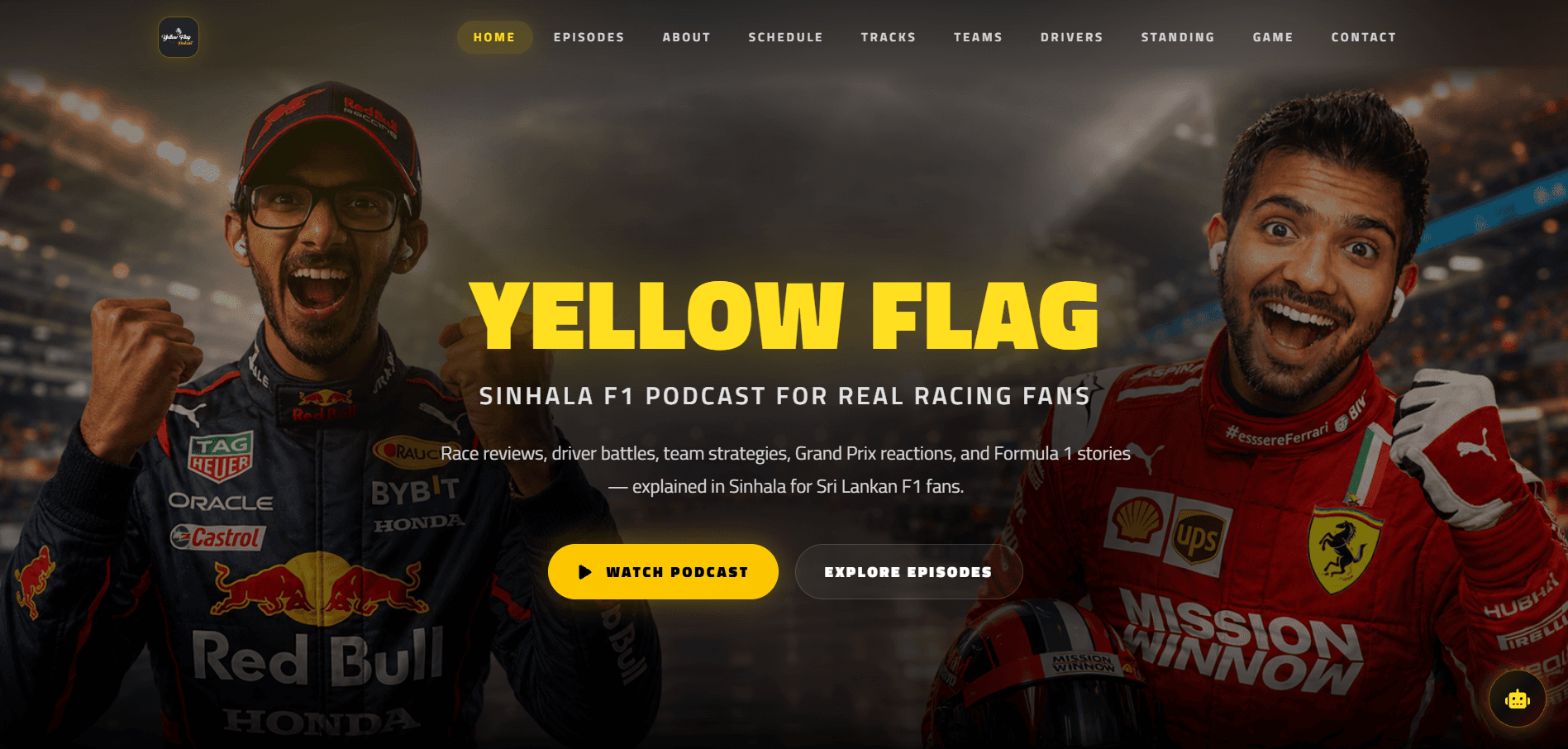 Yellow Flag Podcast project interface